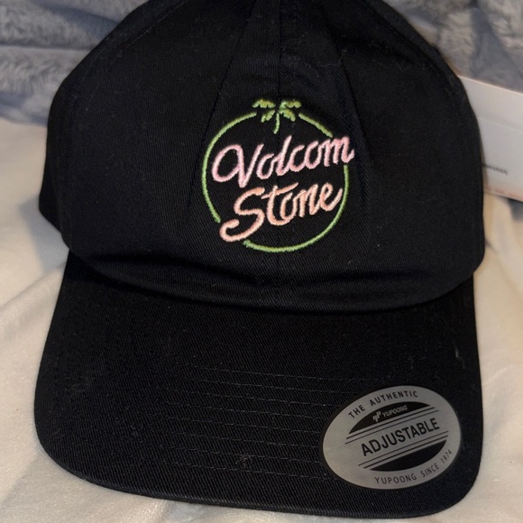 Volcom Black Cap with Pink and Green Embroidery - Picture 5 of 5